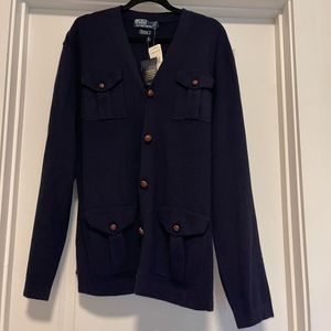 Polo by Ralph Lauren Navy Men's Button-Up Cardigan